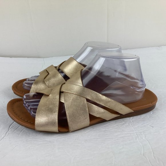 Franco Sarto Gold Sandals - Picture 2 of 8